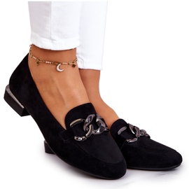 Semišové mokasíny Sergio Leone MK739 Black černý