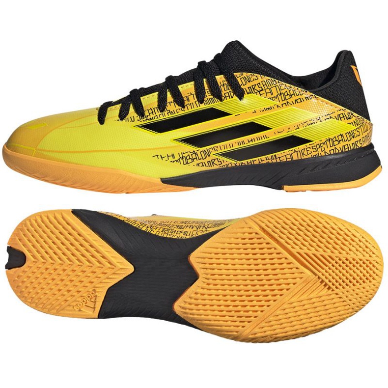 Adidas X Speedflow Messi.3 V botách J Jr GW7422 žlutá zlatý Adidas X Speedflow Messi.3 V botách J Jr GW7422 žlutá zlatý