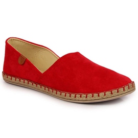 Červené espadrilky se střihem Vinceza W JAN82D červený