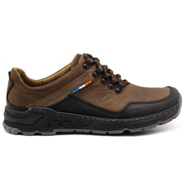 Olivier Pánské kožené trekové boty 292GT hnědé hnědý Olivier Pánské kožené trekové boty 292GT hnědé hnědý