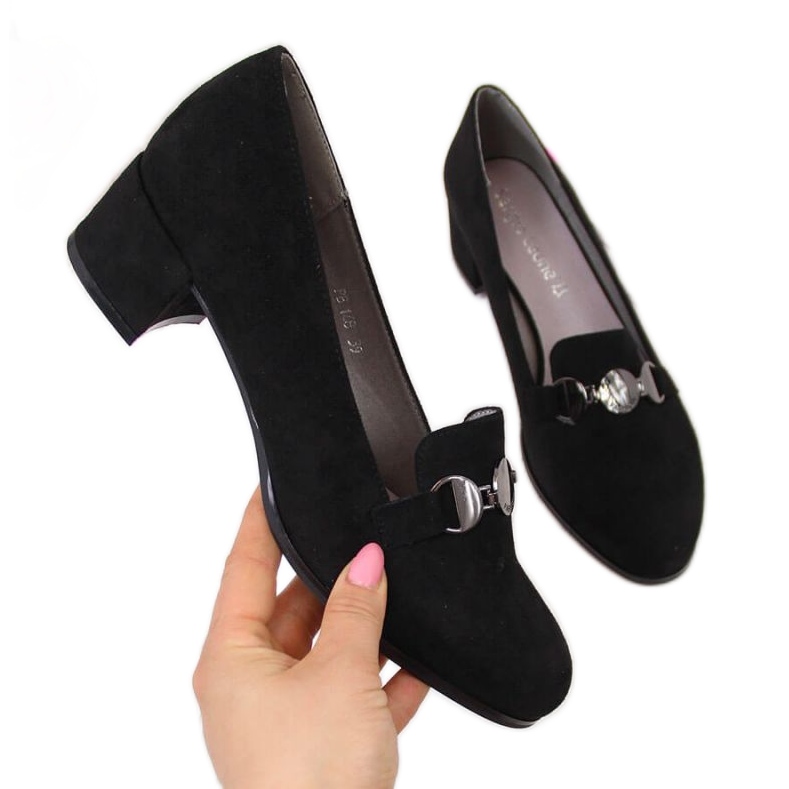 Černé blokové boty Sergio Leone SK332A černá Černé blokové boty Sergio Leone SK332A černá