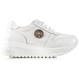 Dámská sportovní obuv se zavazováním Filippo DP3547 / 22 WH White bílý stříbro