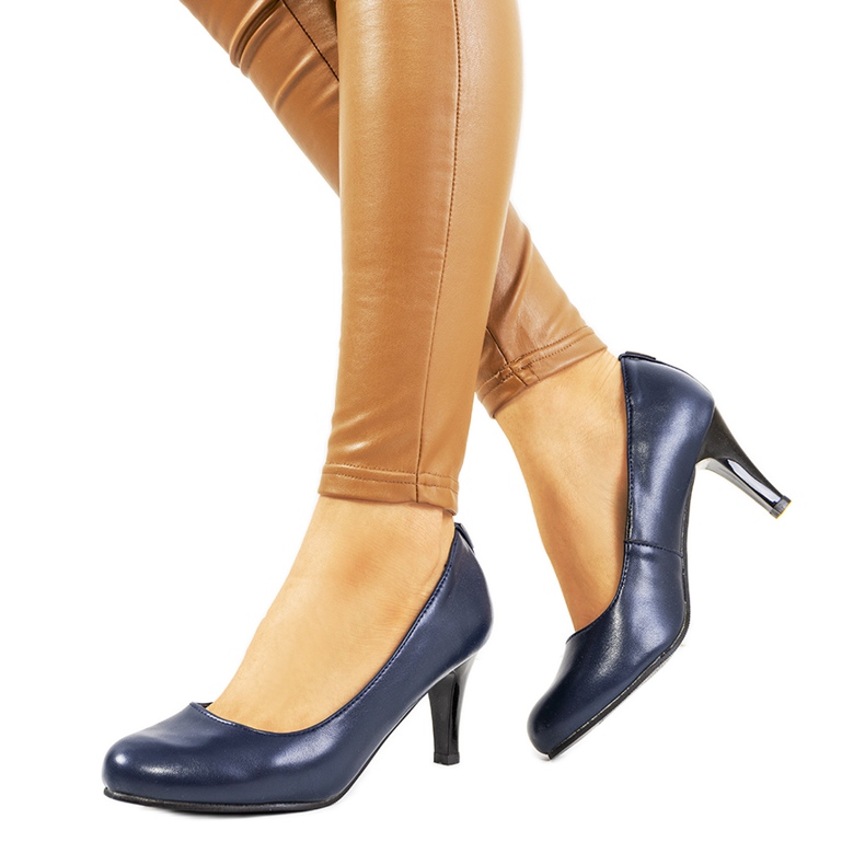 Námořnické modré lodičky na sloupku Zamora modrý