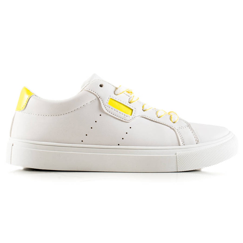 TRENDI Bílé Sportovní Boty S Ekokůží bílý