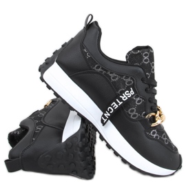 Tenisky s řetízkem Elena Black černá