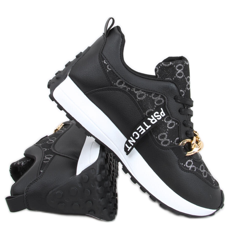 Tenisky s řetízkem Elena Black černá