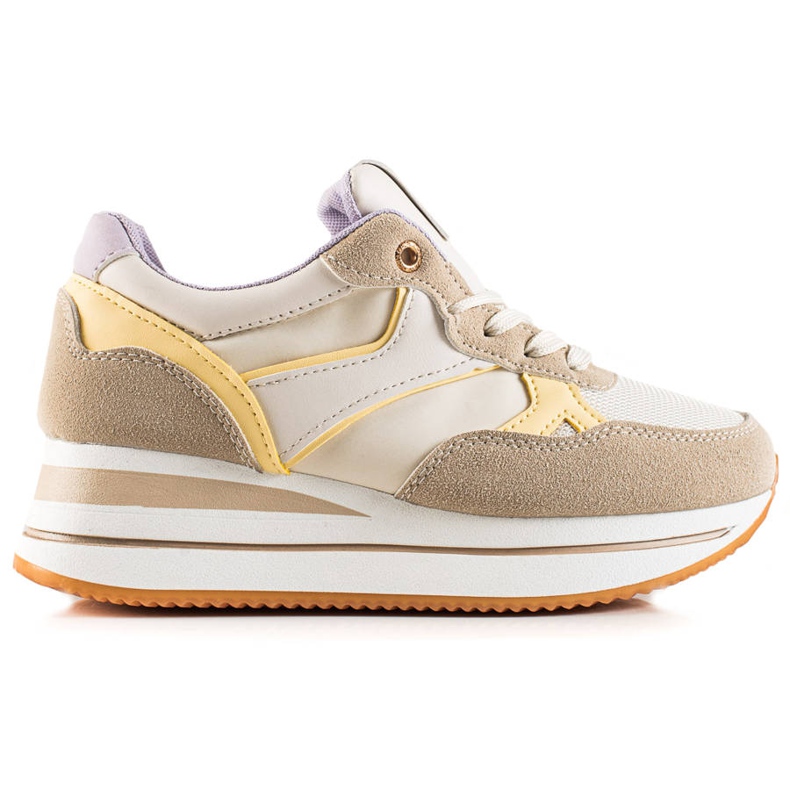 TRENDI Barevné plíží Na Platformě béžový