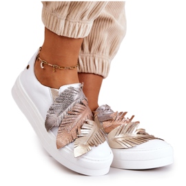 Dámské Kožené Sneakers Slip-On Maciejka 05488-11 Bílé bílý Dámské Kožené Sneakers Slip-On Maciejka 05488-11 Bílé bílý