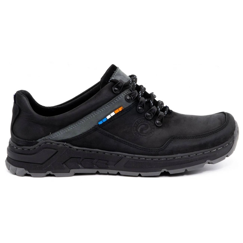 Olivier Pánské kožené trekové boty 292GT černé černá