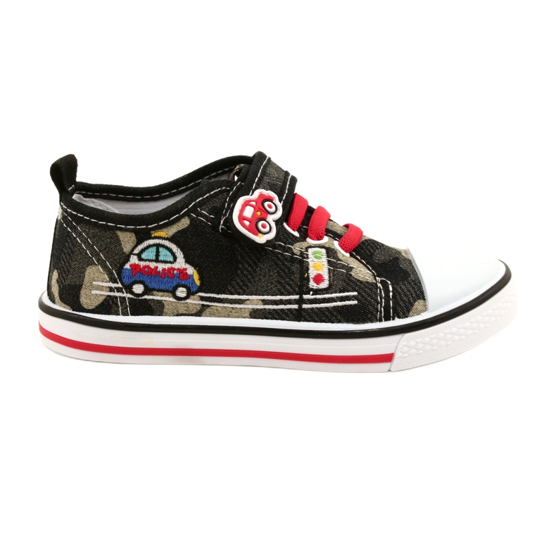 American Club Americké tenisky dětská obuv kožená vložka TEN54 / 22 Moro béžový černá