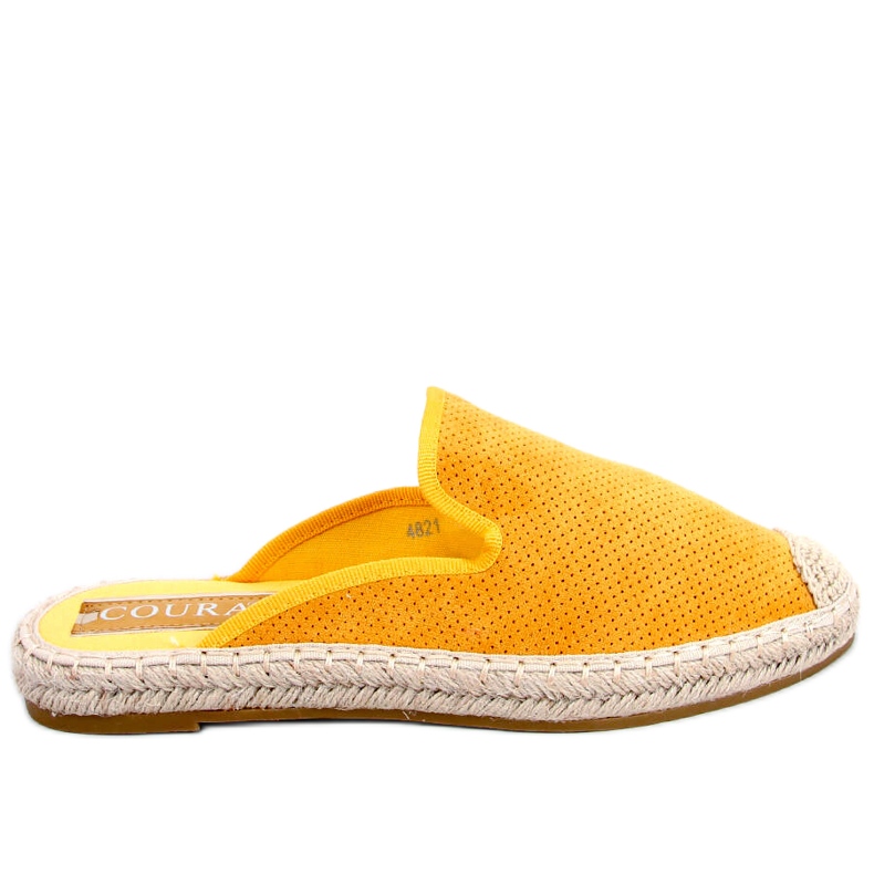 Dámské pantofle Carmen Yellow espadrilles žlutá