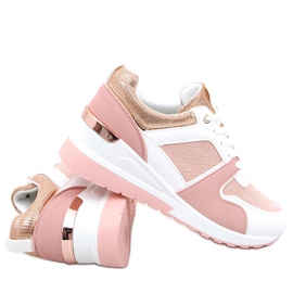 Sportovní boty na klínku Adan Pink růžový vícebarevný