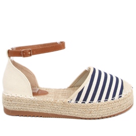 Pruhované espadrilky Gema Blue námořnická modř