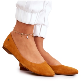 Dámské semišové baleríny Maciejka 04100-44 Tmavě žlutá vícebarevný Dámské semišové baleríny Maciejka 04100-44 Tmavě žlutá vícebarevný