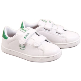 Ekologické tenisky na suchý zip Big Star Jr DD374029 bílé bílý