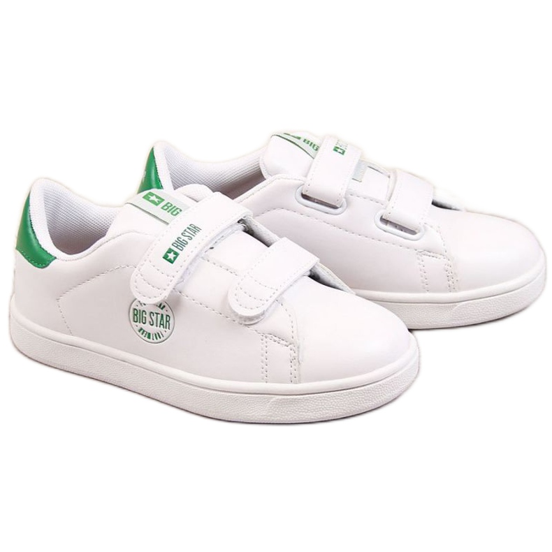Ekologické tenisky na suchý zip Big Star Jr DD374029 bílé bílý