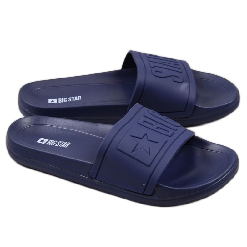 Gumové plážové pantofle Big Star Jr DD374155 tmavě modrá námořnická modrá