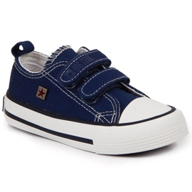Tenisky na suchý zip Big Star Jr HH374097 tmavě modrá námořnická modř