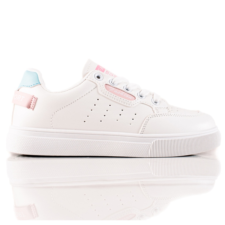 TRENDI Sportovní obuv z eko kůže bílý