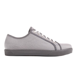 Marco Shoes Tenisky vyrobené ze zajímavé stříbřité látky stříbro šedá