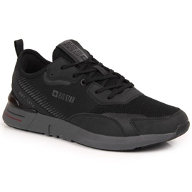 Černé sportovní boty pro volný čas Big Star M JJ174292 černá Černé sportovní boty pro volný čas Big Star M JJ174292 černá