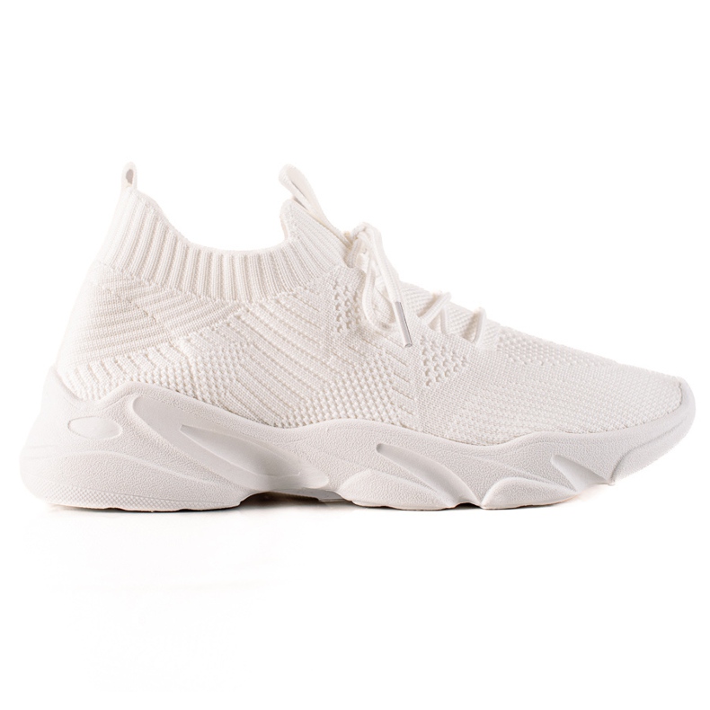 TRENDI Textilní sportovní obuv bílý