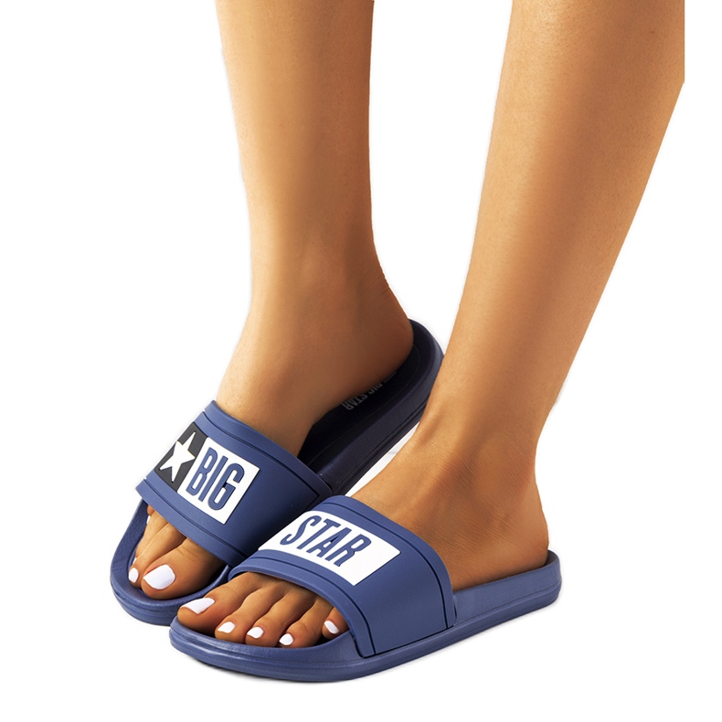 Dámské tmavě modré pantofle Big Star DD274A265 modrý