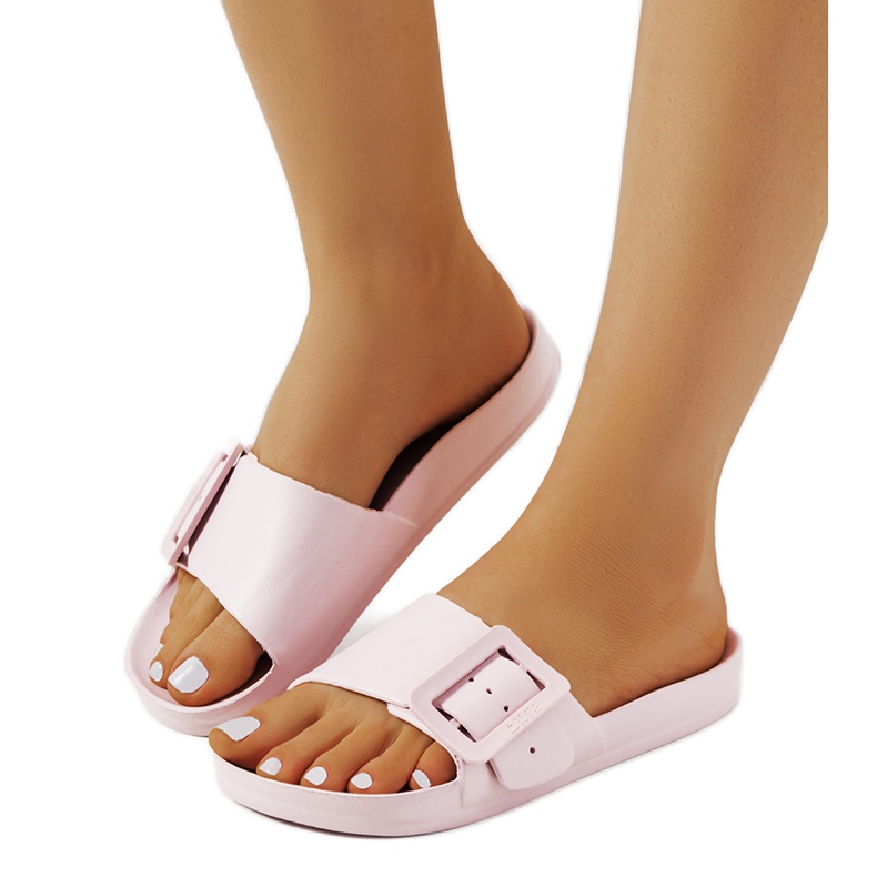 Růžové pantofle Big Star FF274A387 růžový