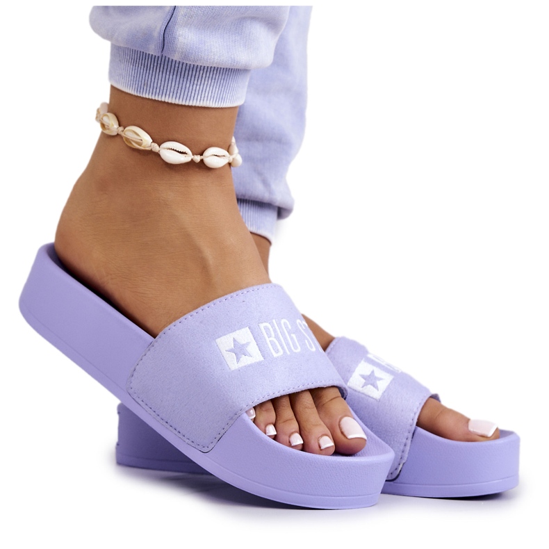 Gumové pantofle Big Star JJ274A265 Violet fialový