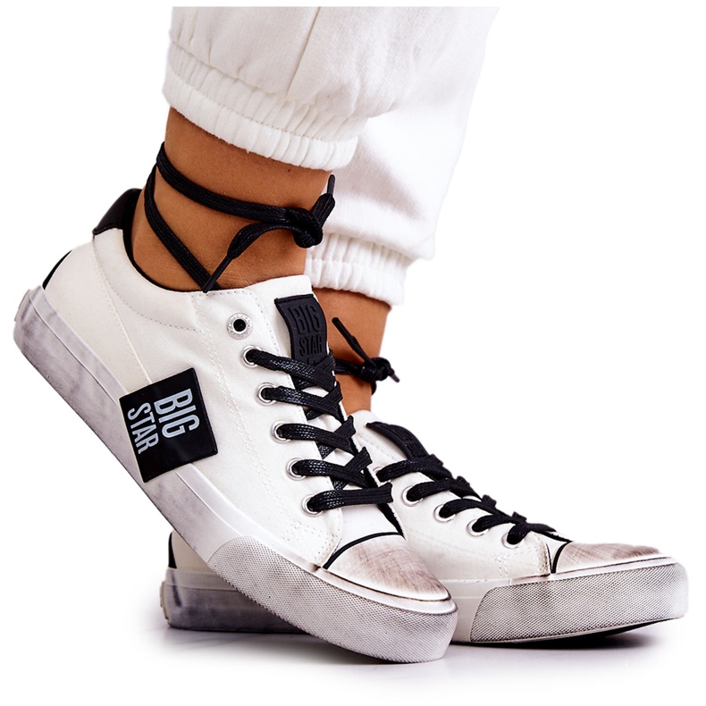 Dámské tenisky Big Star JJ274350 Bílé a černé tenisky bílý černá