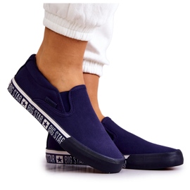 Dámské Sneakers Slip-on Big Star HH274011 Námořnická modrá modrý