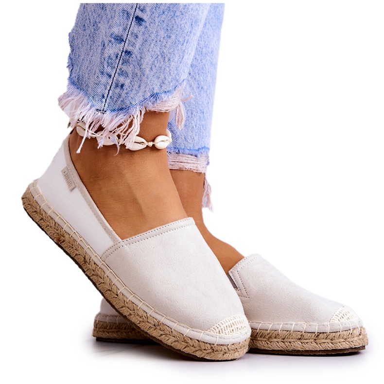 Dámské klasické espadrilky Big Star JJ274951 bílo-šedé šedá