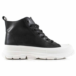 TRENDI Vysoké černé tenisky černý