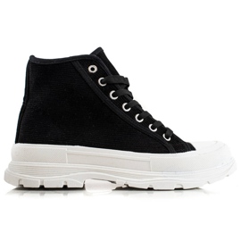 Sweet Shoes Vysoké semišové tenisky černá Sweet Shoes Vysoké semišové tenisky černá