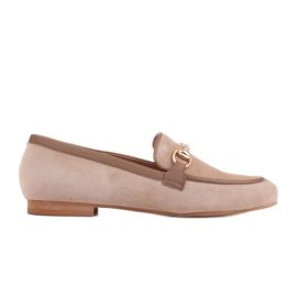 Marco Shoes Mokasíny se zlatým ornamentem béžový Marco Shoes Mokasíny se zlatým ornamentem béžový