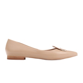 Marco Shoes Balerínky s ozdobným jazykem béžový Marco Shoes Balerínky s ozdobným jazykem béžový