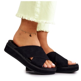 Dámské pantofle Big Star JJ274721 Black černá Dámské pantofle Big Star JJ274721 Black černá