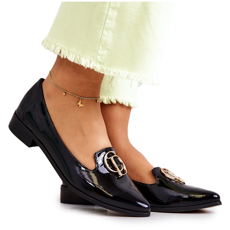 Dámské lakované mokasíny Lordsy Nicole 2712/035 Black černá