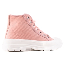 Sweet Shoes Vysoké semišové tenisky růžový Sweet Shoes Vysoké semišové tenisky růžový