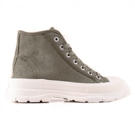 Sweet Shoes Vysoké semišové tenisky zelená