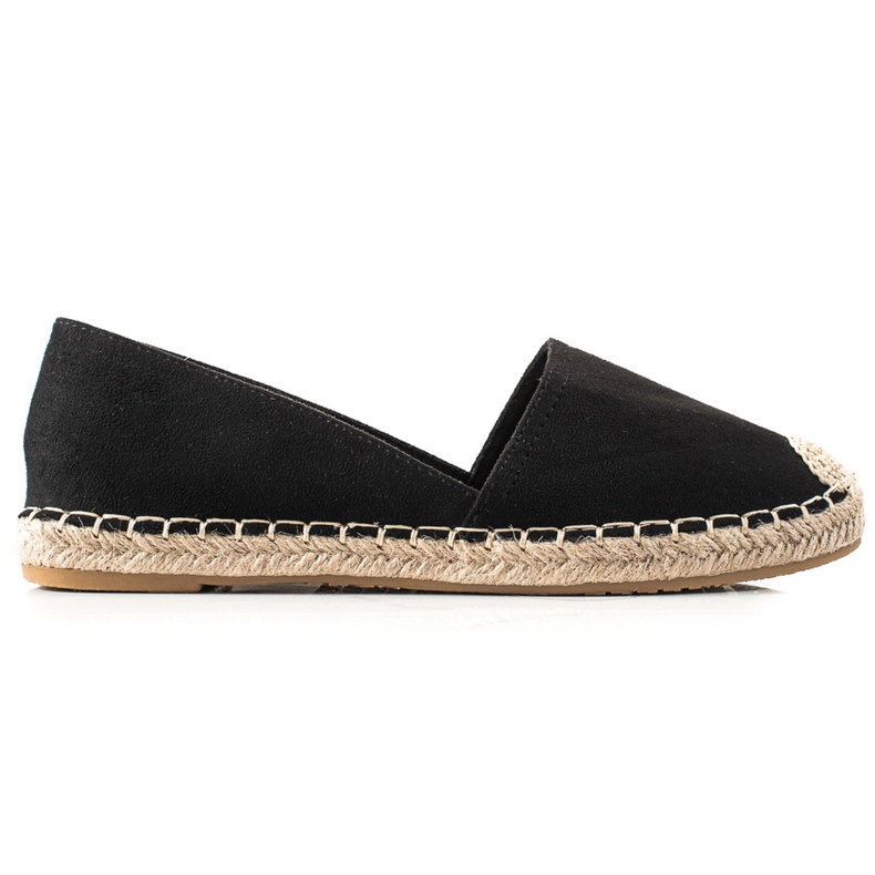 TRENDI Klasické černé espadrilky černá TRENDI Klasické černé espadrilky černá