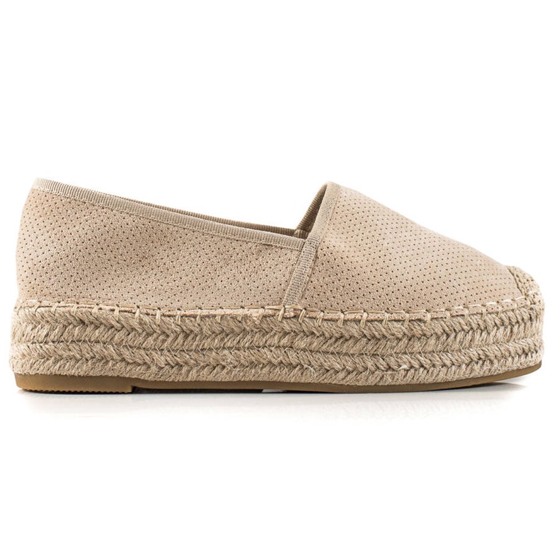 Bestelle Béžové espadrilky na platformě béžový Bestelle Béžové espadrilky na platformě béžový
