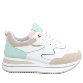 Sportovní boty Devi Beige s vysokou podrážkou béžový vícebarevný