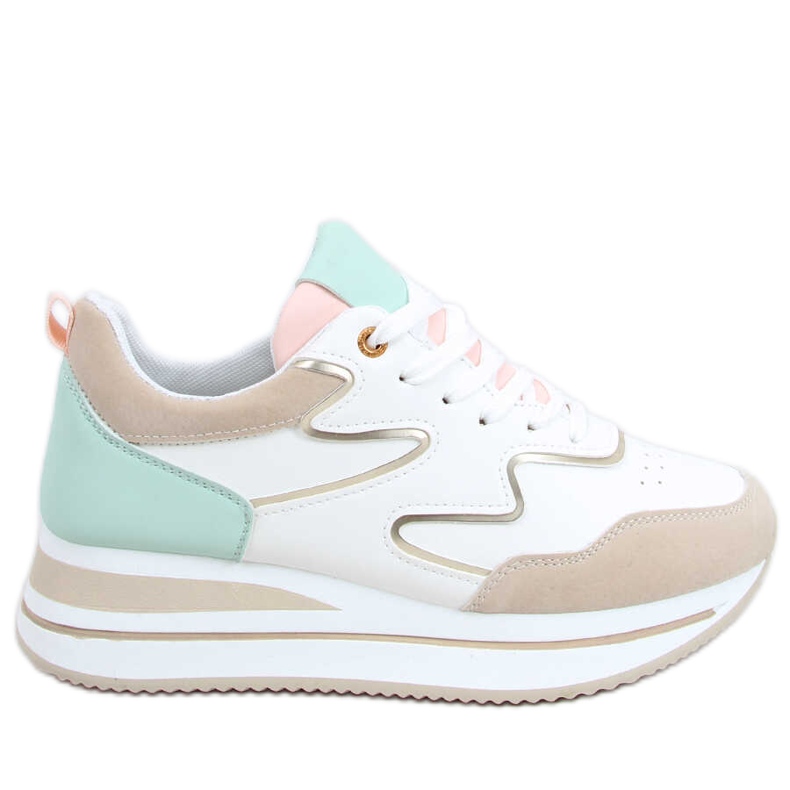 Sportovní boty Devi Beige s vysokou podrážkou béžový vícebarevný Sportovní boty Devi Beige s vysokou podrážkou béžový vícebarevný