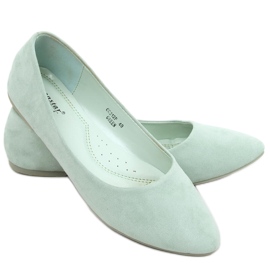 Pari Green hladké semišové baleríny zelená