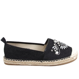 Espadrilky s kameny Birbal Black černý