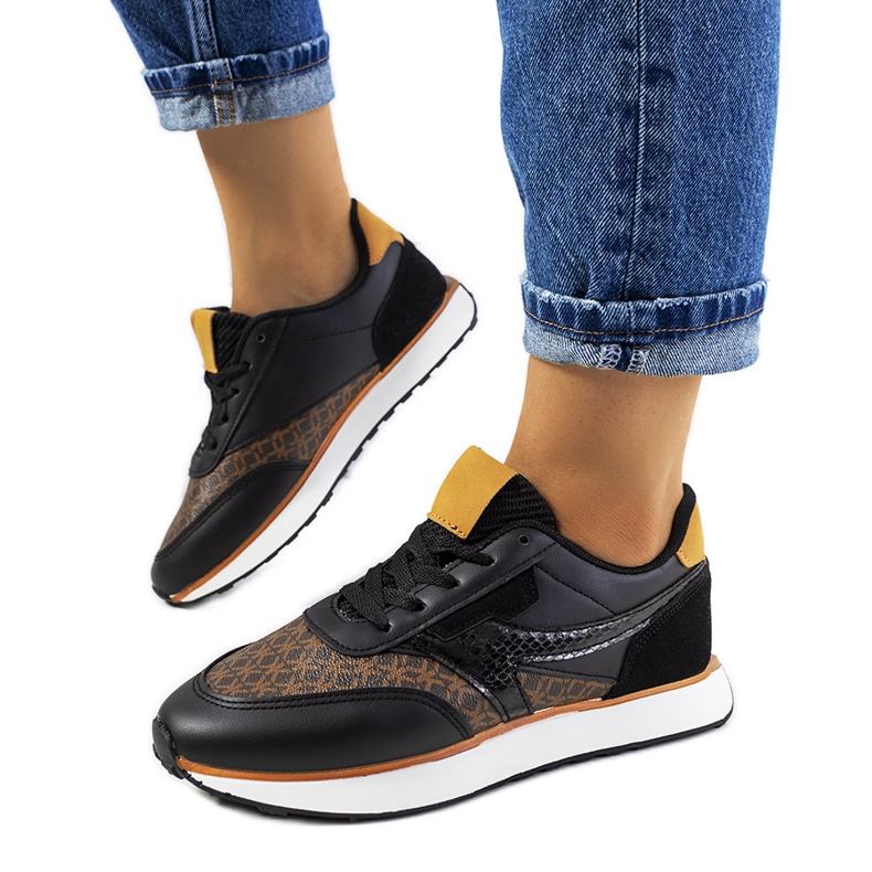 Černé dámské tenisky Chiara hnědý Černé dámské tenisky Chiara hnědý