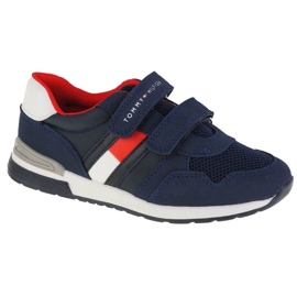 Nízké tenisky na suchý zip Tommy Hilfiger Jr T1B4-30481-0732800 námořnická modrá