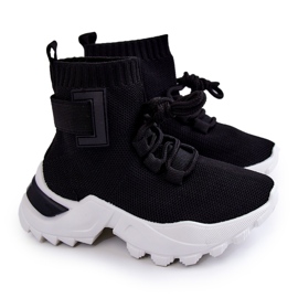 FR1 Dětské sportovní boty High Sock Black Nickie černý
