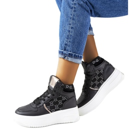 Černé tenisky na platformě Dennis černý